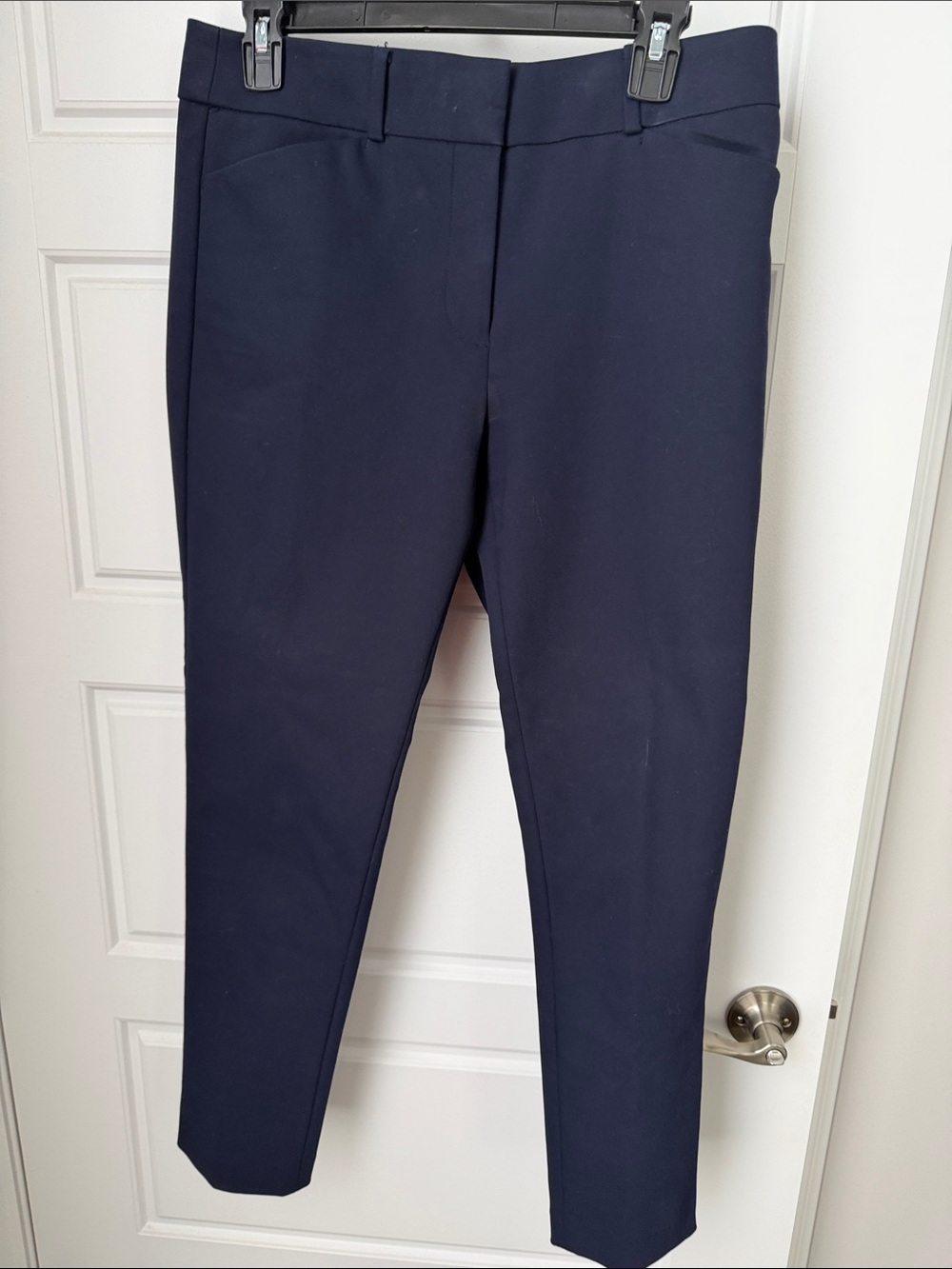 LOFT Navy Cropped Slim Ankle Pants